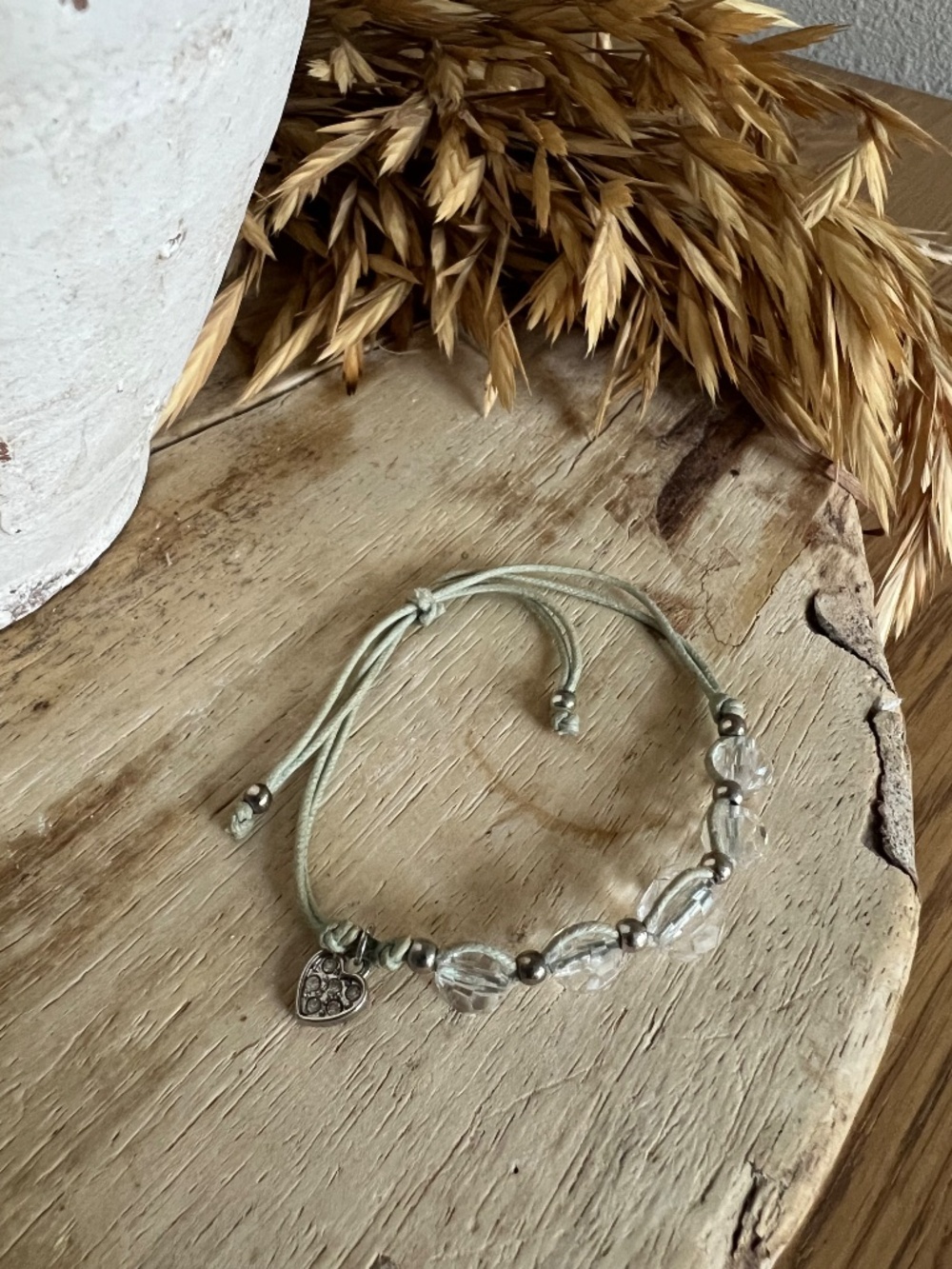 Dainty Coastal Cowgirl Crystal Beaded Charm Bracelet - Picture 2 of 4